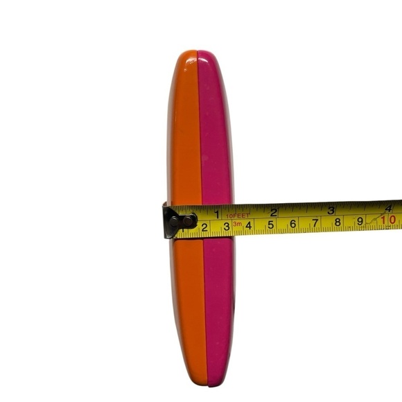 Kate Spade Genette Pink/Orange Eyeglass Hard Clamshell Case Eyes Design Inside - Picture 11 of 11